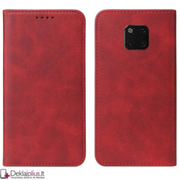 Dirbtinės odos atverčiamas dėklas su skyreliais - raudonas (Huawei Mate 20 Pro) Dirbtinės odos atverčiamas dėklas su skyreliais - raudonas (Huawei Mate 20 Pro)
